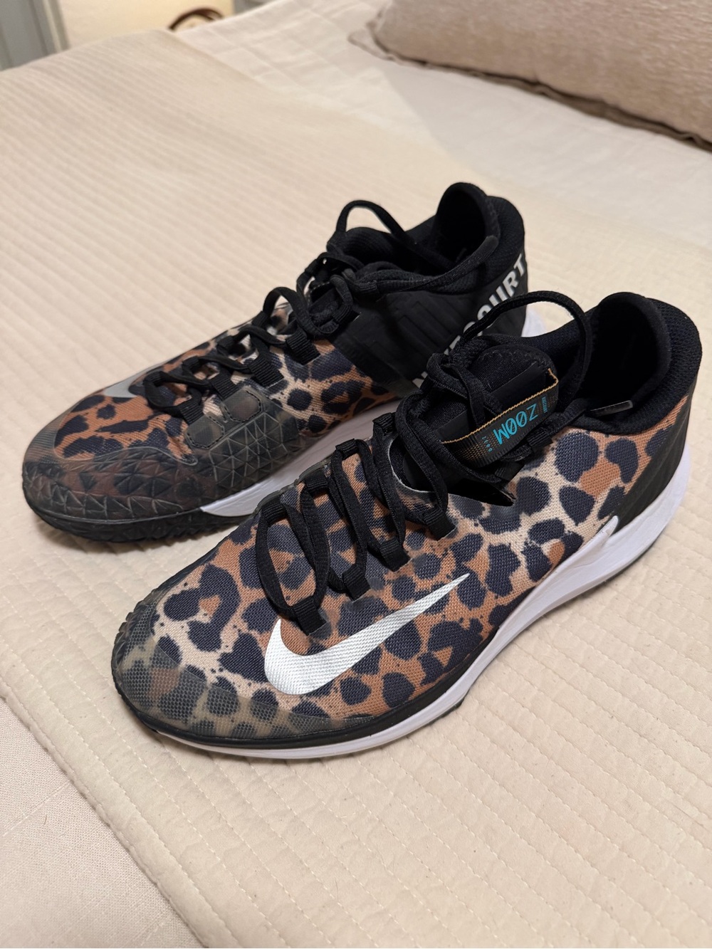 Nike Leopard Print Zoom Sneakers - Black/Brown/White